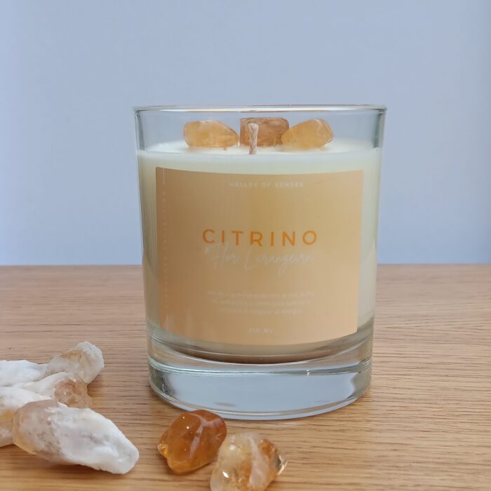 Vela Vibrações: Citrino | Flor de Laranjeira